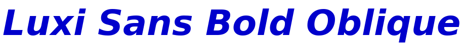 Luxi Sans Bold Oblique шрифт